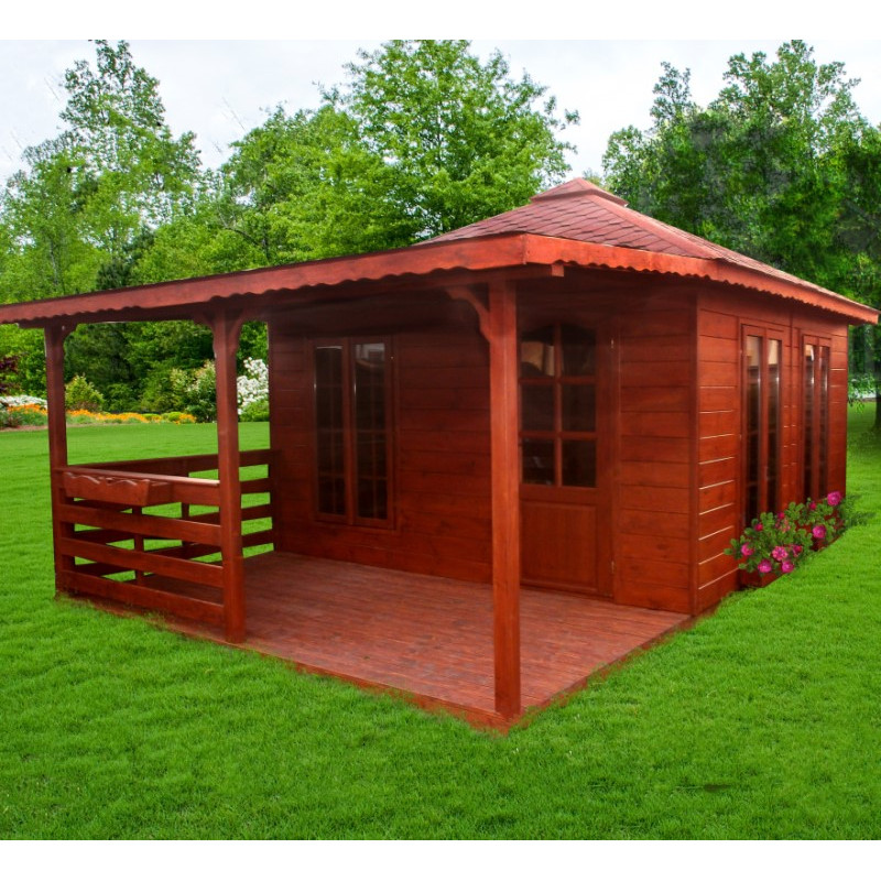 Лазур водна з біоцидним захистом Verinlegno Hybrid ProLasur 3in1 900 T6.10 червона (1 л)