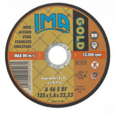 Круг відрізний для нержавіючої сталі, оксид алюмінію, Inox Gold 125×1,6×22,23 мм Ima Abrasivi