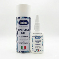 Клей двокомпонентний ціаноакрилатний UNIFAST KIT 2K (100 мл клей + 400 мл активатор)