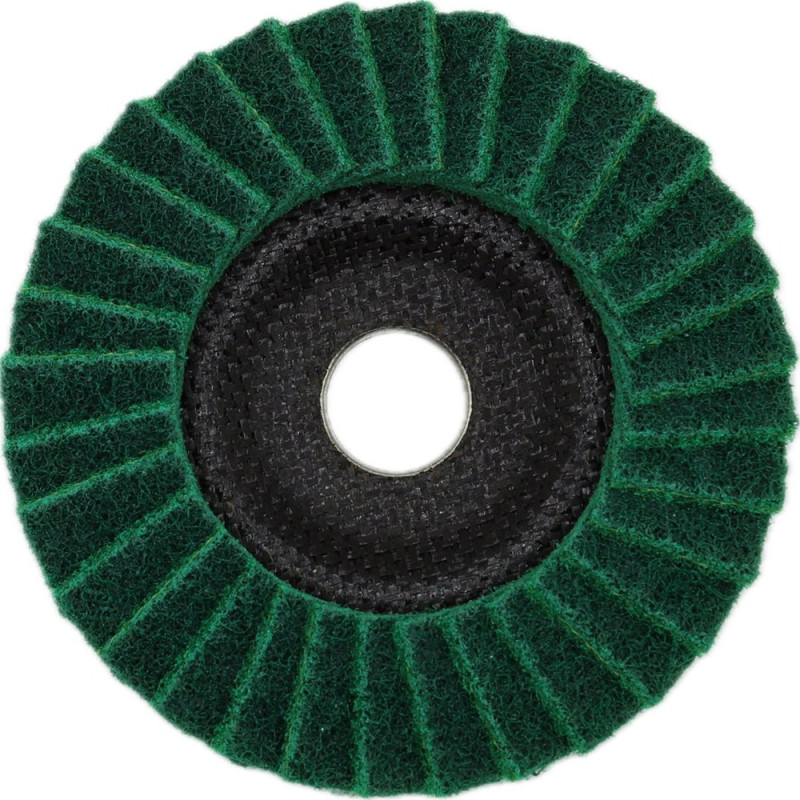 Круг фінішний пелюстковий конусний по нержавіючій сталі, металу та фарбованих поверхнях, Scotch-Brite 125×22,23 мм Fine Ima Abrasivi