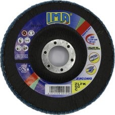Круг пелюстковий конусний по нержавіючій сталі та металу, цирконієвий, Zlfk Zirc Conico 125×22,23 мм P60, Ima Abrasivi